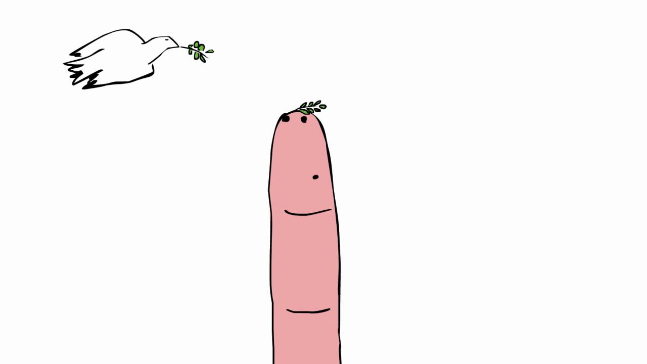 Finger Face  Meets Dove of Peace